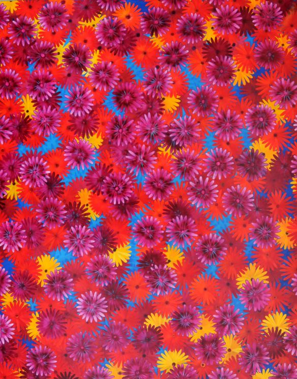 bunte blumen mit firniss neu