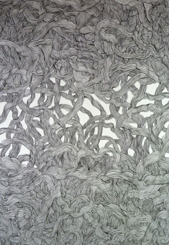 connected / ink on paper / 30 x40 cm